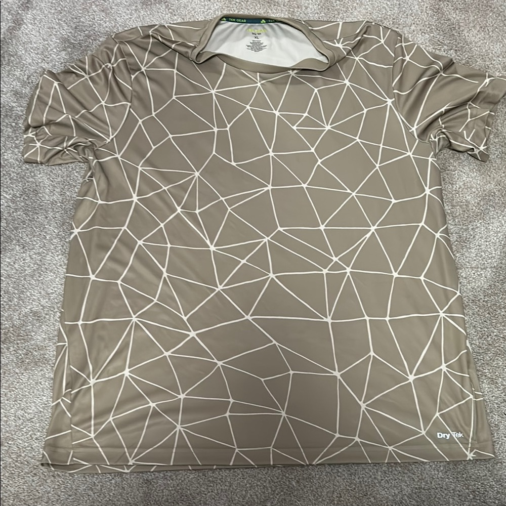 Men's Geometric Pattern Shirt - Tan